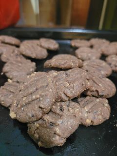 Foto resep Almond dark choco cookies premium