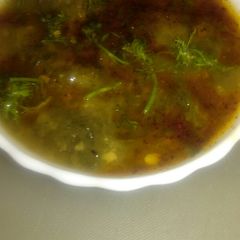 A picture of Sai bhaji (Palak with seven veggies mix).
