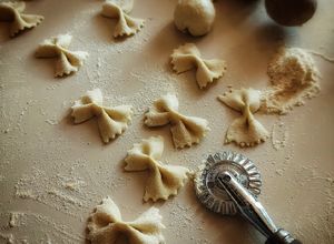 Foto resep Pasta Farfalla Vegan Homemade (Pasta Bentuk Kupu)