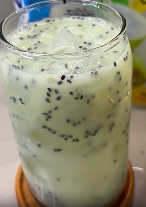 Foto resep 389. Es Lumut Kelapa Melon