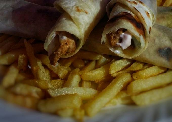 Step-by-Step Guide to Prepare Speedy Mayo garlic roll and french fries