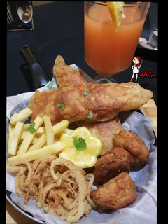 A picture of Beer Battered Hake🍺🐟.