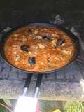 Paella mixta de pollo y marisco