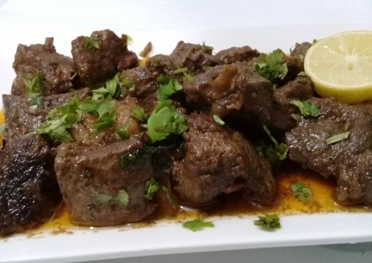 Recipe of Speedy Beef liver, Kidney, fat, meat Masalay wale