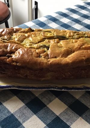 Une photo de Cake aux aubergines mascarpone et jambon blanc