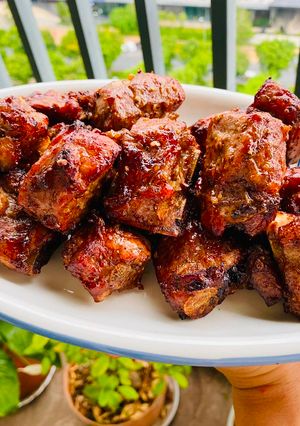 Hình của món Sườn Nướng Sate kèm bí kíp sườn mềm juicy.