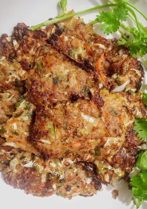 Hình của món Chả thịt rau củ Eat clean.