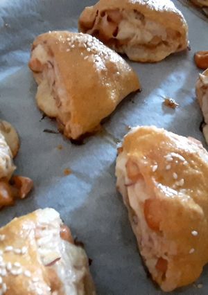 Sajtos virslis háromszög recept fotója