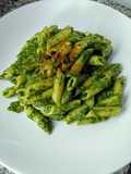 Penne Rigate con crema de espinacas
