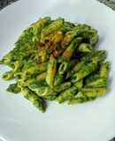 Penne Rigate con crema de espinacas