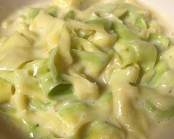 Easy Recipe Zucchini Ribbons and Cheesevery low carb Restaurant Style