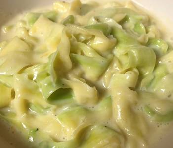 Popular Cuisine Zucchini Ribbons and Cheesevery low carb Very Delicious