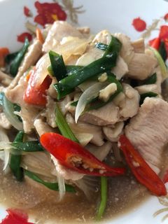 รูปของ อกไก่ผัดพริก แบบคลีน (ไม่ใส่น้ำมัน)