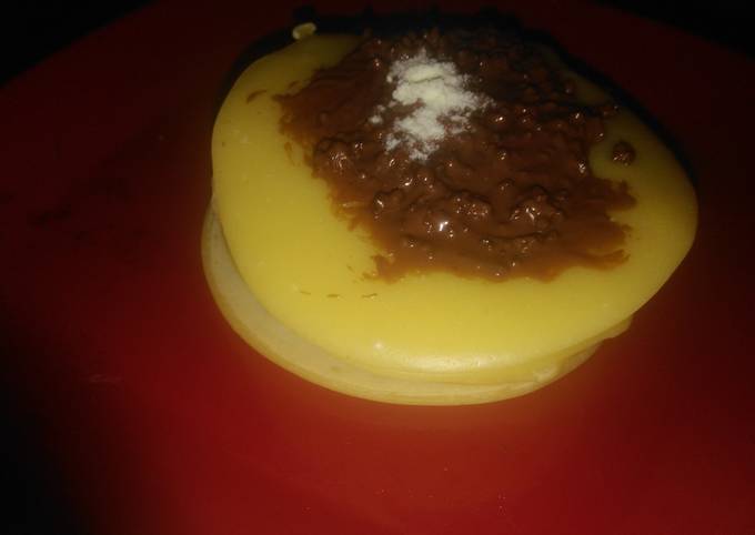 Pancake ovomaltine by anak SD kelas 4