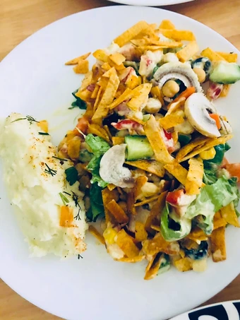 Easy Way Make Recipe Egyptian Salad with mashed potato 🥗 that is Delicious, Delicious}