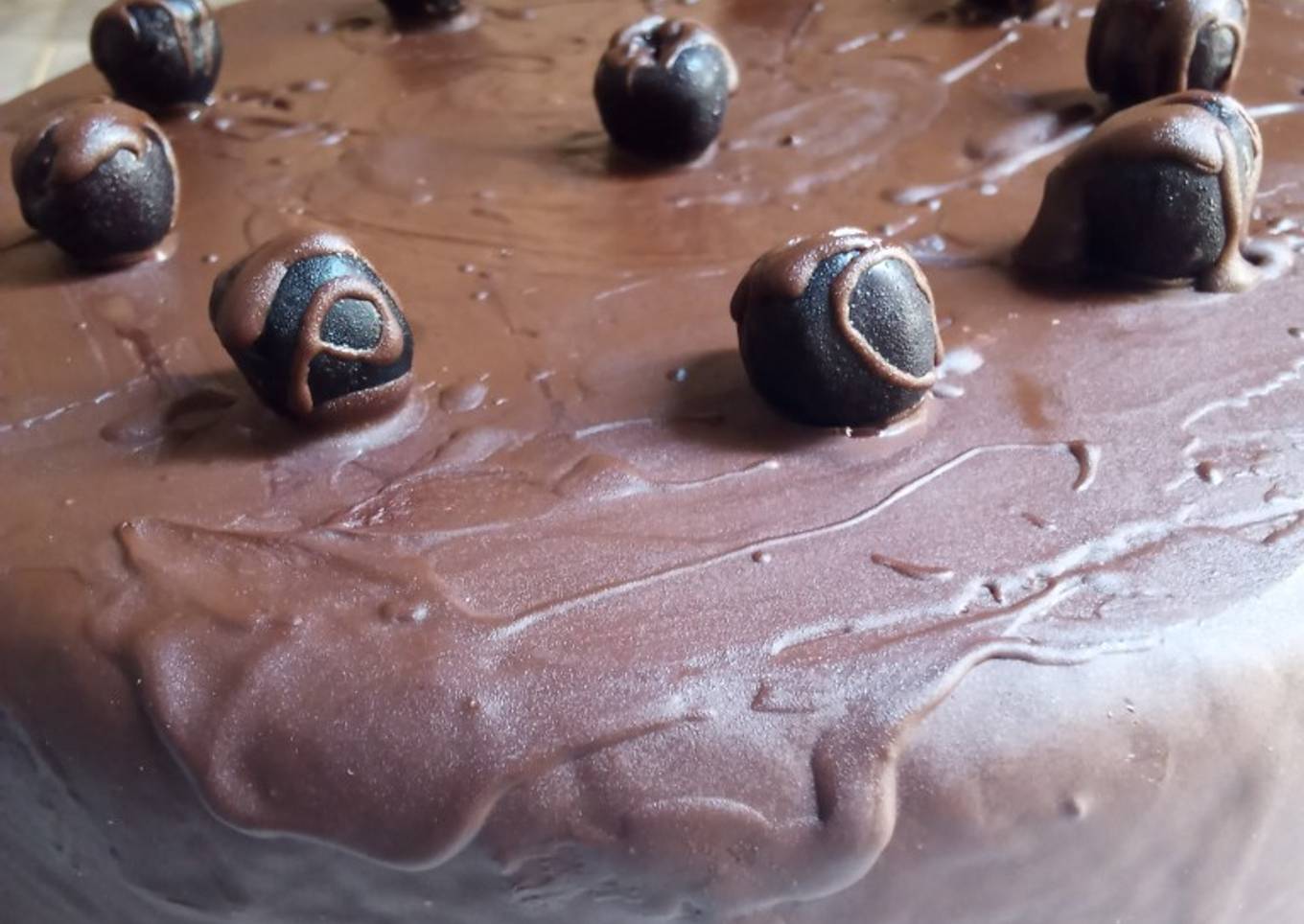 Eggless chocolate Alaska cake