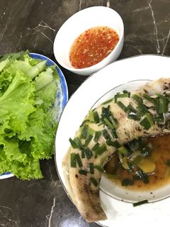 Hình của món Cá lóc hấp hành.
