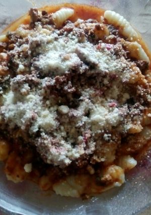 Una foto de Ñoquis con salsa boloñesa 🎆