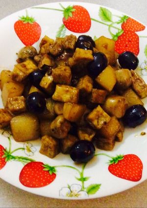 Hình của món Trái Olive kho chay.