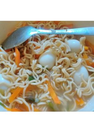 Foto resep Mie rebus telur puyuh