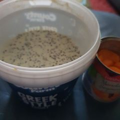 Yoghurt with Coconut Chia Seed Pudding A picture of Yoghurt with Coconut Chia Seed Pudding.