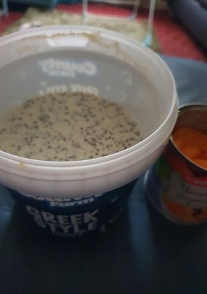 A picture of Yoghurt with Coconut Chia Seed Pudding.