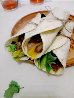 Una foto de Fajitas de cordero con chutney