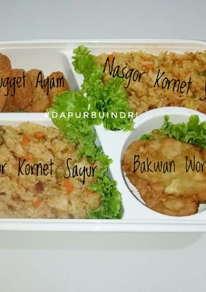 Foto resep Nasi goreng kornet sayur