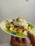 Pan ale de avena, yougurt y manzana