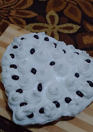 صورة لوصفة كيكة السبع ملاعق بالكريمة