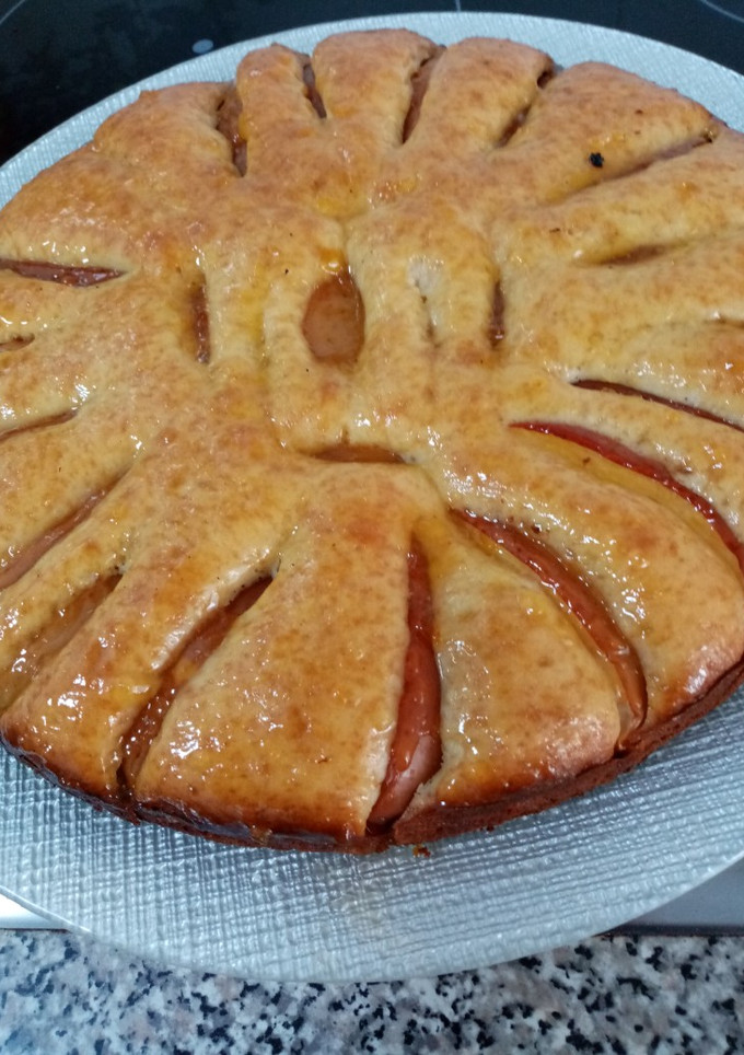 Una foto de Bizcocho con manzanas