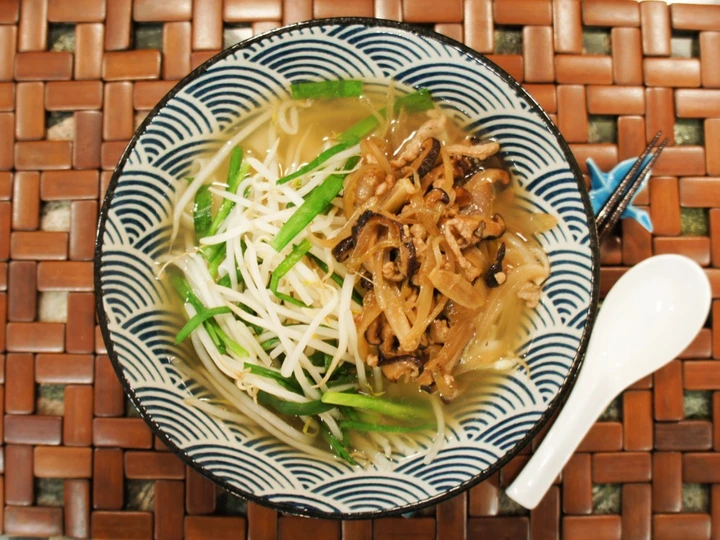 Easy Way Prepare Taiwanese Hakka Style Flat Rice Noodle Soup  (客家湯板條) - Gluten Free Noodle Soup the  Makes Drooling Can spoil the tongue