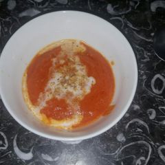 A picture of Carrot tomato soup.