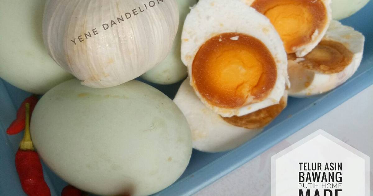 Resep Telur Asin Bawang Putih Home Made Dandelion Oleh Yene Dandelion Cookpad