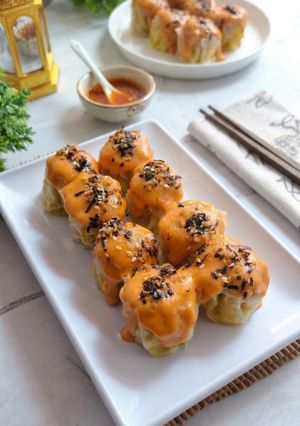 Foto resep Dimsum Ayam Udang Saus Mentai
