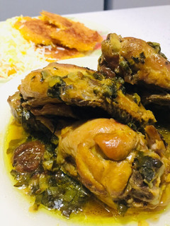 عکسی از دستور خورشت آلو اسفناج با مرغ