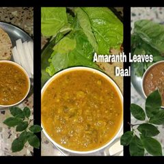 Amaranth leaves dal A picture of Amaranth leaves dal.