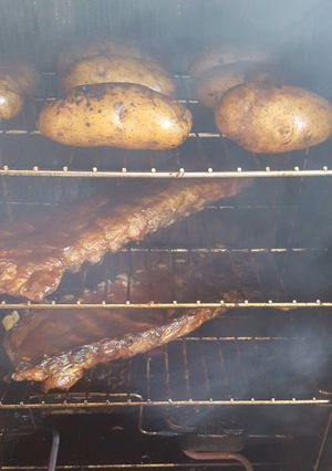 A picture of Smoke bake potatoes.