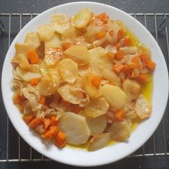 A picture of Twice baked Carrot Hotpot.