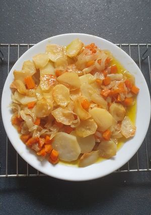 A picture of Twice baked Carrot Hotpot.