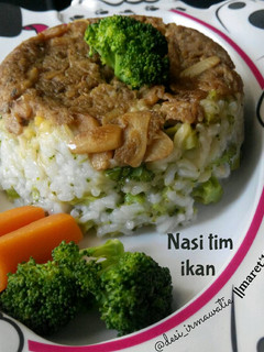Foto resep Nasi tim ikan
