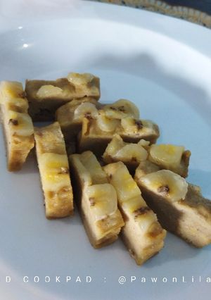 Foto resep Snack MPASI 8M+ : Bolu Pisang Tepung Beras Merah + Kacang Hijau