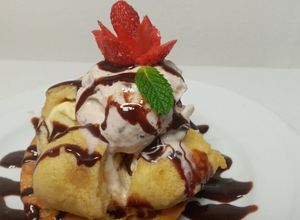 Una foto de Helado de Gansito en mezcla de tempura