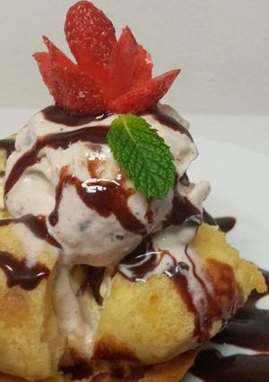 Una foto de Helado de Gansito en mezcla de tempura