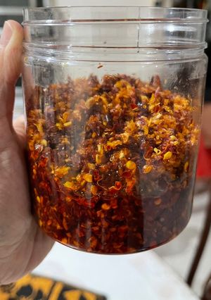 Foto resep Chili Oil Pake Udang ebi Rebon
