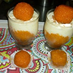 A picture of Motichoor kheer parfait.