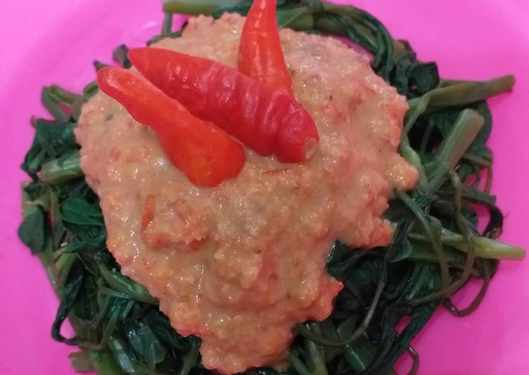 Resep Lotek kangkung yang Enak