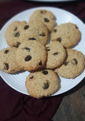 Una foto de Galletas de avena con pasas
