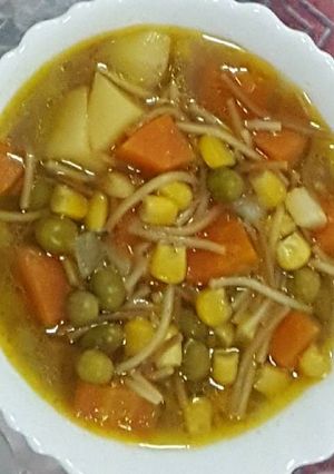 صورة لوصفة شوربة الخضار