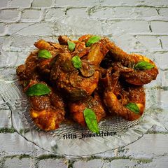 A picture of Prawn 🍤 Mushroom🍄 Ghee Roast.